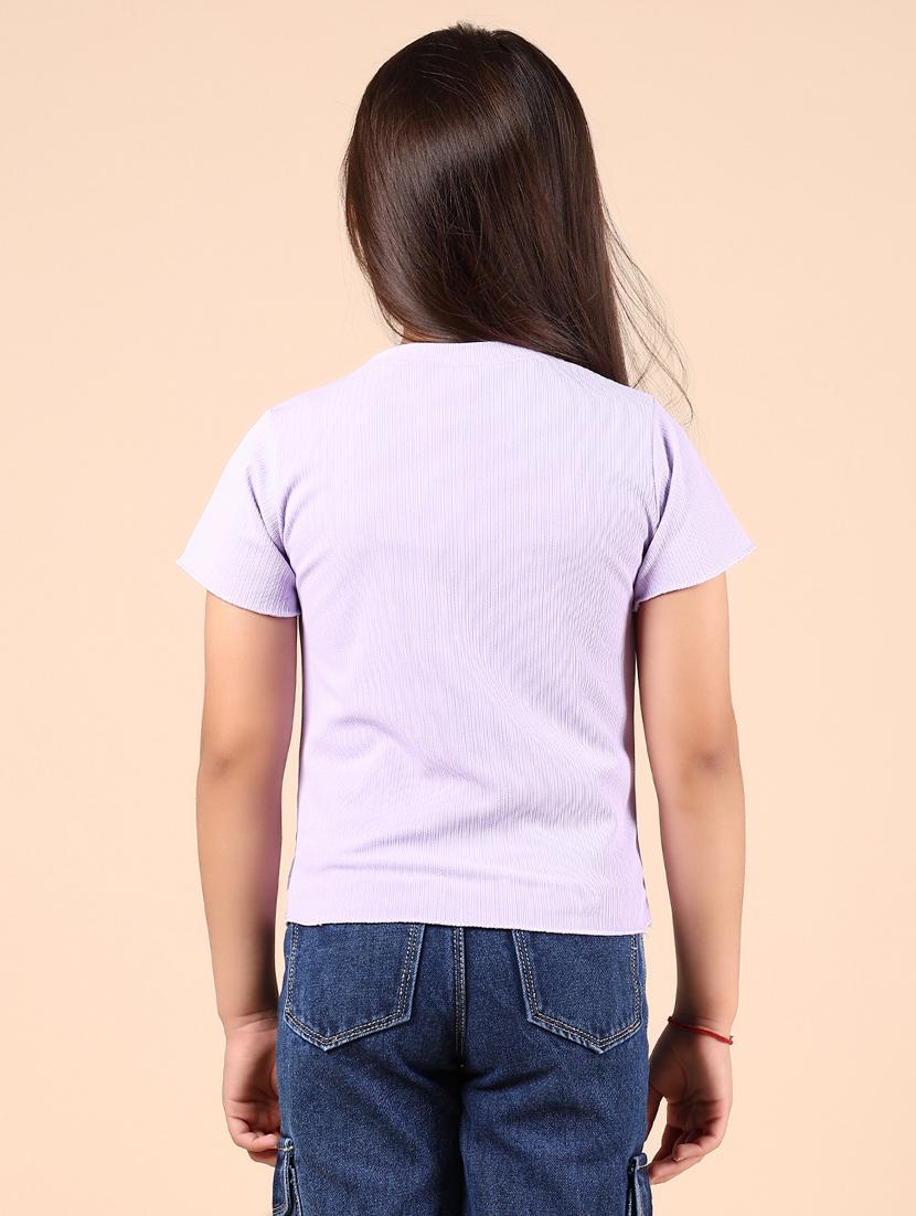 girls lavender short sleeve top - 21767696 - Standard Image - 3