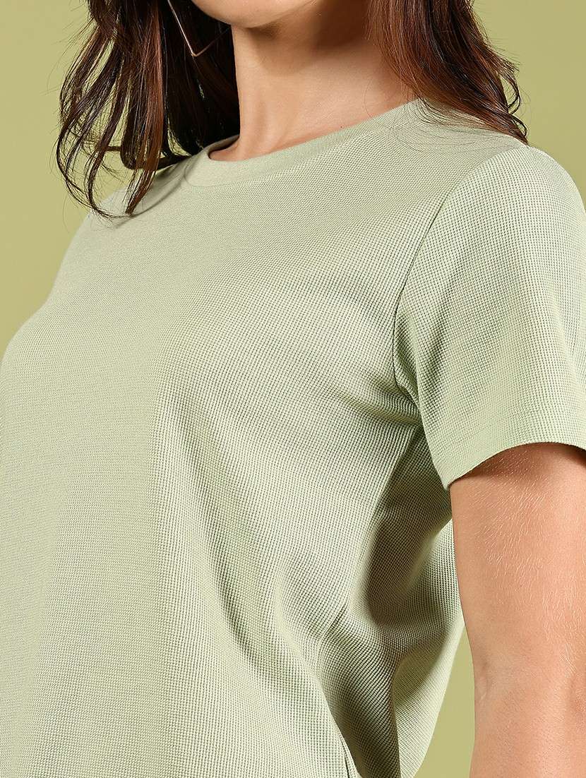 women solid short sleeve regular t-shirt - 21767703 -  Standard Image - 5