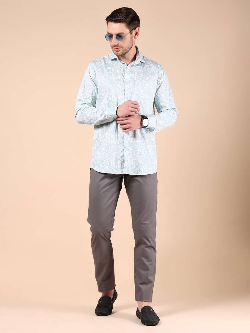 men printed long sleeve regular fit casual shirt - 21767708 - Standard Image - 3