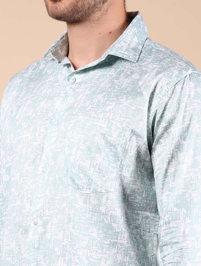 men printed long sleeve regular fit casual shirt - 21767708 - Standard Image - 5