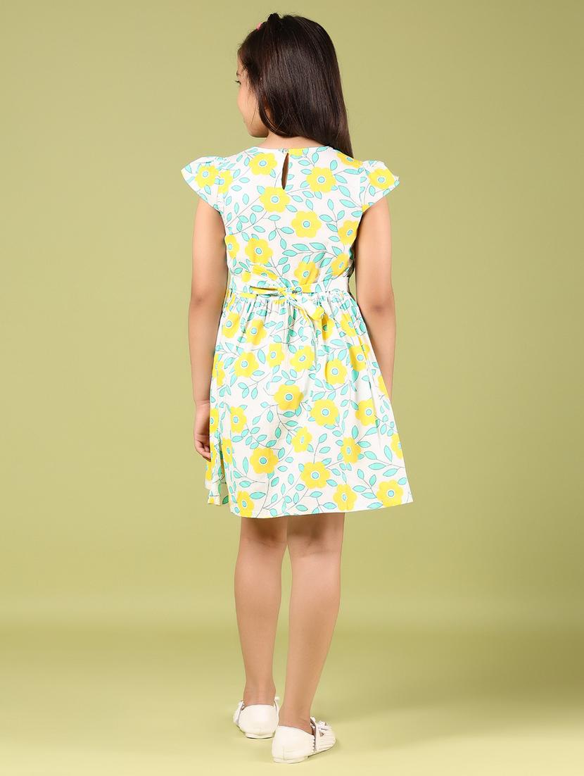 girls printed round neck frock - 21767719 - Standard Image - 3