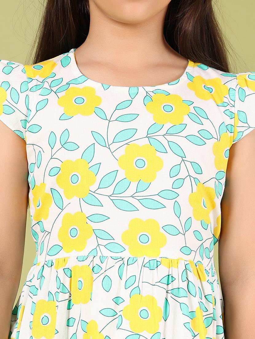 girls printed round neck frock - 21767719 - Standard Image - 5