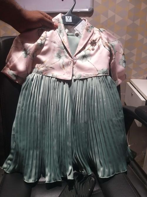 teal poly crepe frock - 21767761 - Standard Image - 0