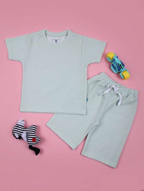 boys self design t-shirt & shorts co-ords set - 21767772 - Standard Image - 0