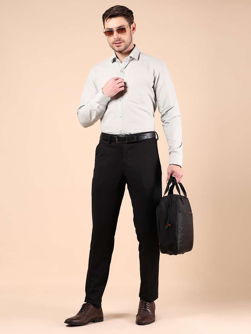 men solid long sleeve formal shirt - 21767775 -  Standard Image - 5