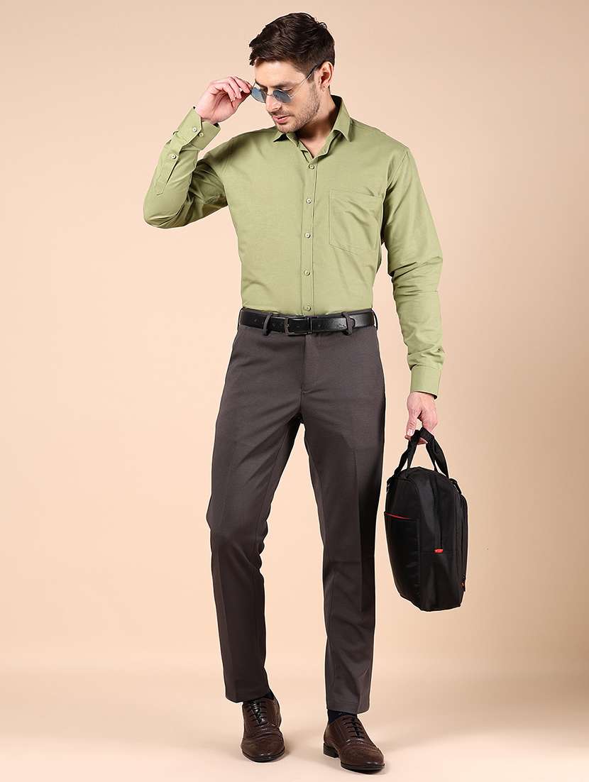 men solid long sleeve formal shirt - 21767776 -  Standard Image - 5