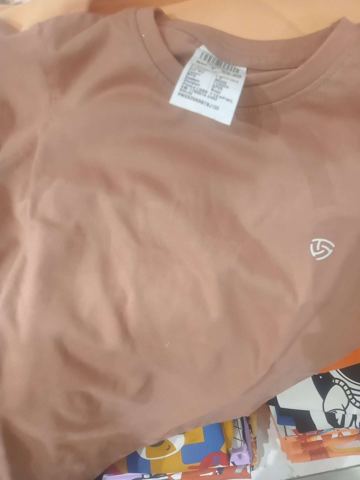 peach cotton single jersey tshirt - 21767818 - Zoom Image - 0