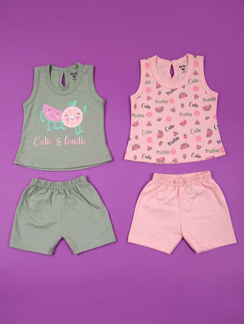 kids pack of 2 printed twin sets  - 21767832 -  Zoom Image - 0