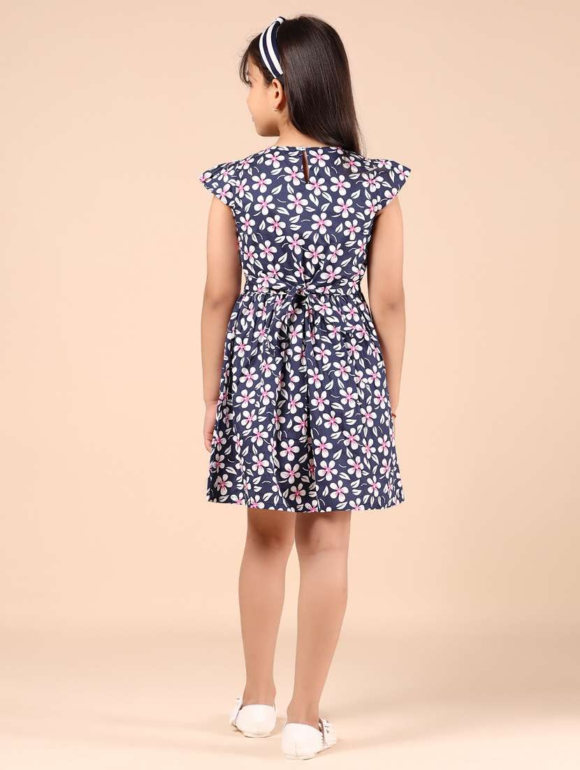 girls floral printed puff sleeves frock - 21767863 -  Standard Image - 3