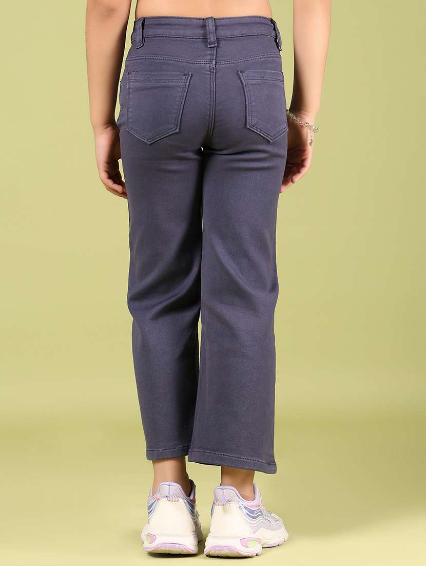 girls solid mid rise straight fit jean - 21767888 -  Standard Image - 3