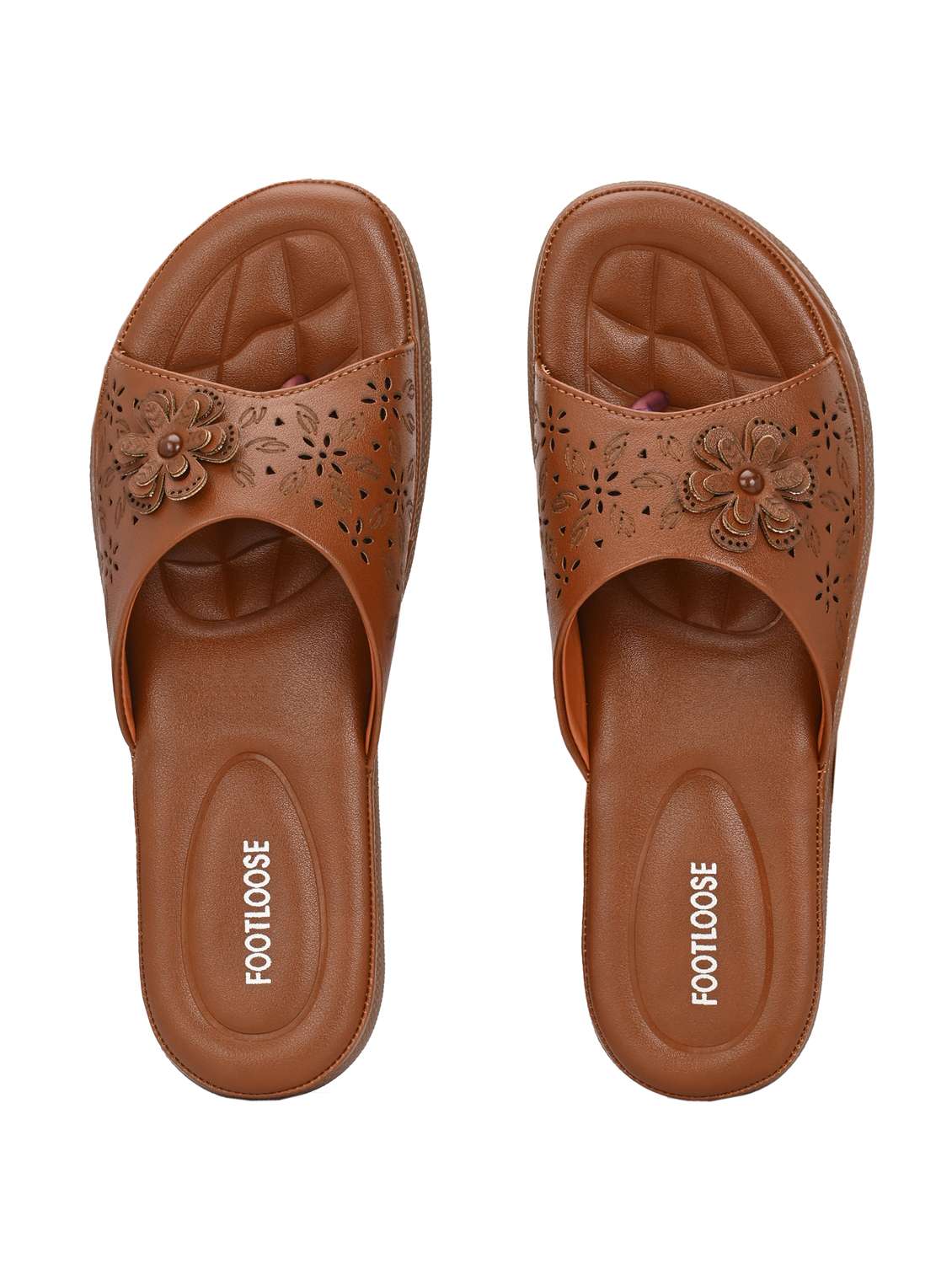 women cutwork detailed toe separator flats - 21767952 -  Standard Image - 8