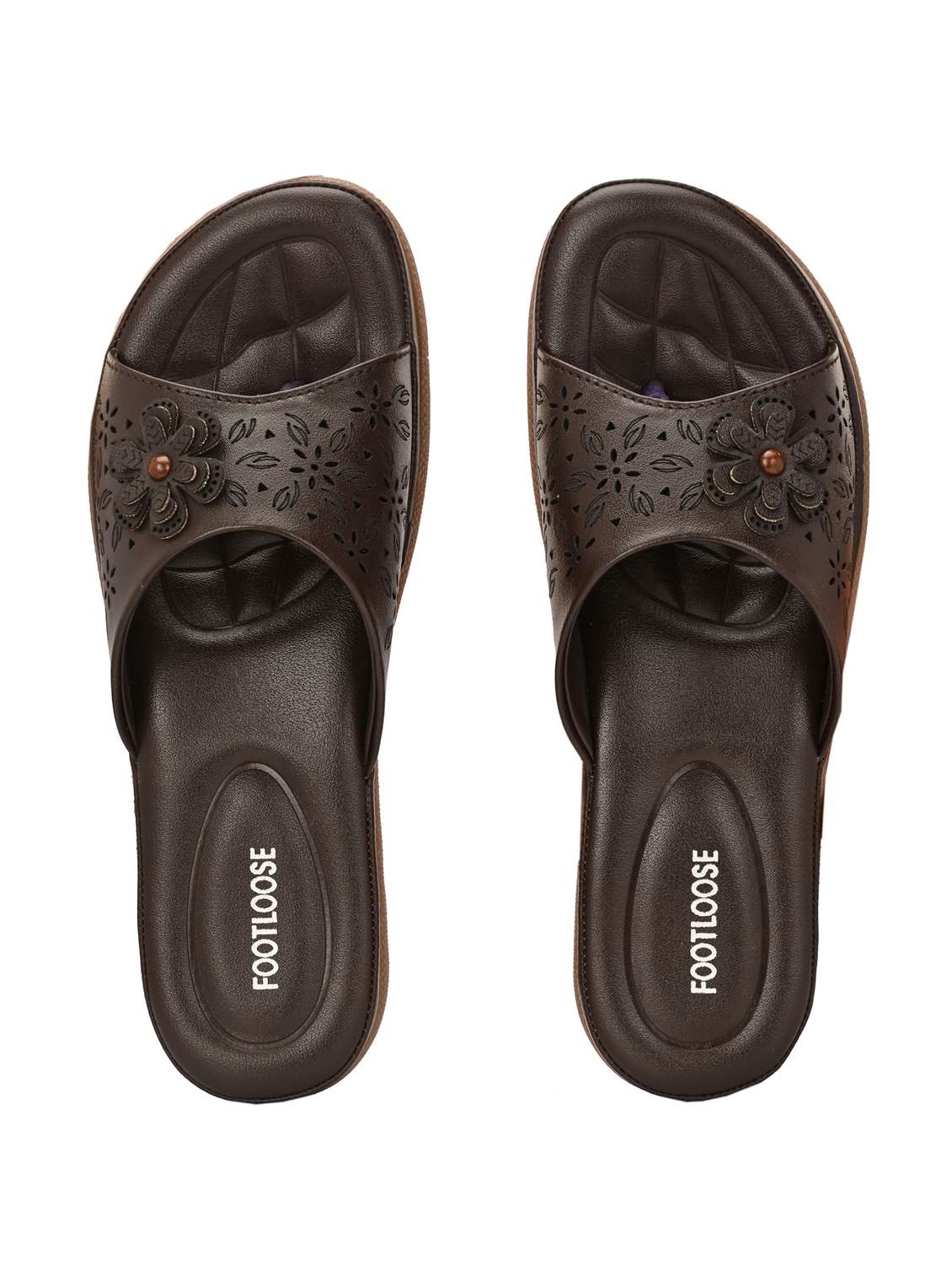 women cutwork detailed toe separator flats - 21767953 -  Standard Image - 8