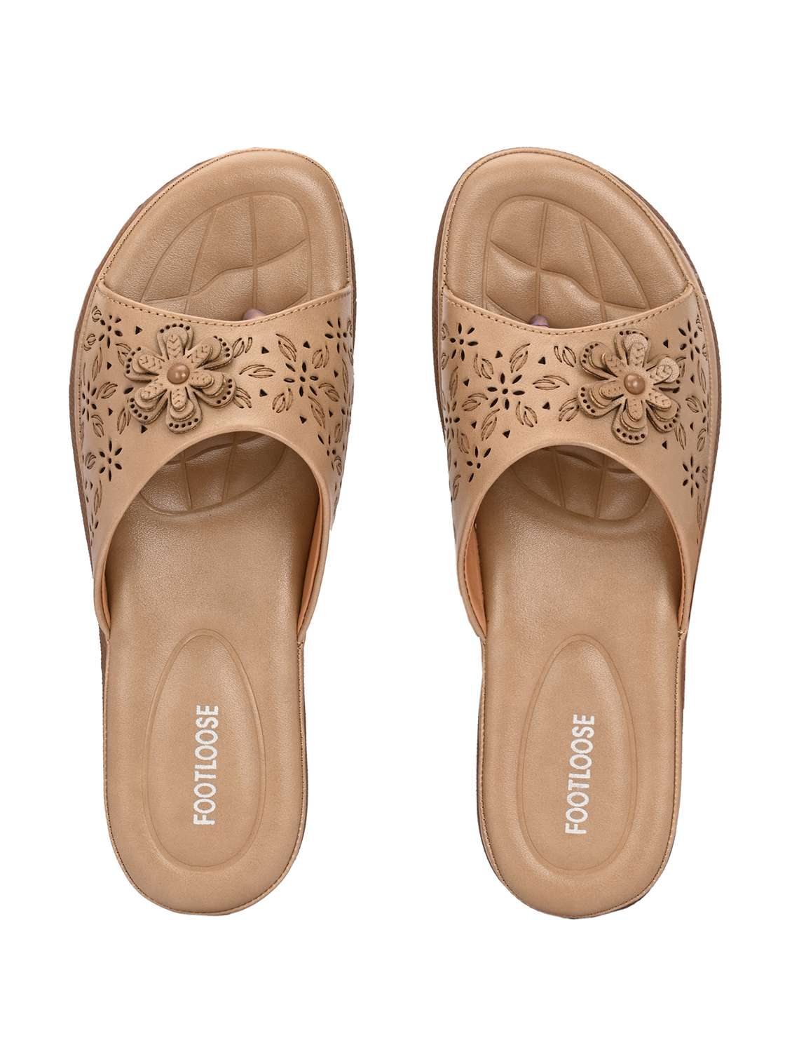 women cutwork detailed toe separator flats - 21767954 -  Standard Image - 8
