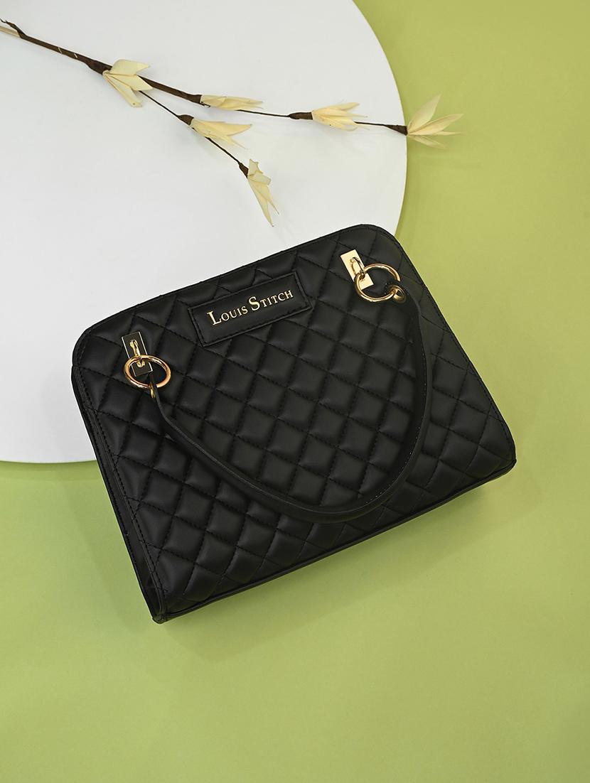 women black textured handbag - 21768085 -  Zoom Image - 0