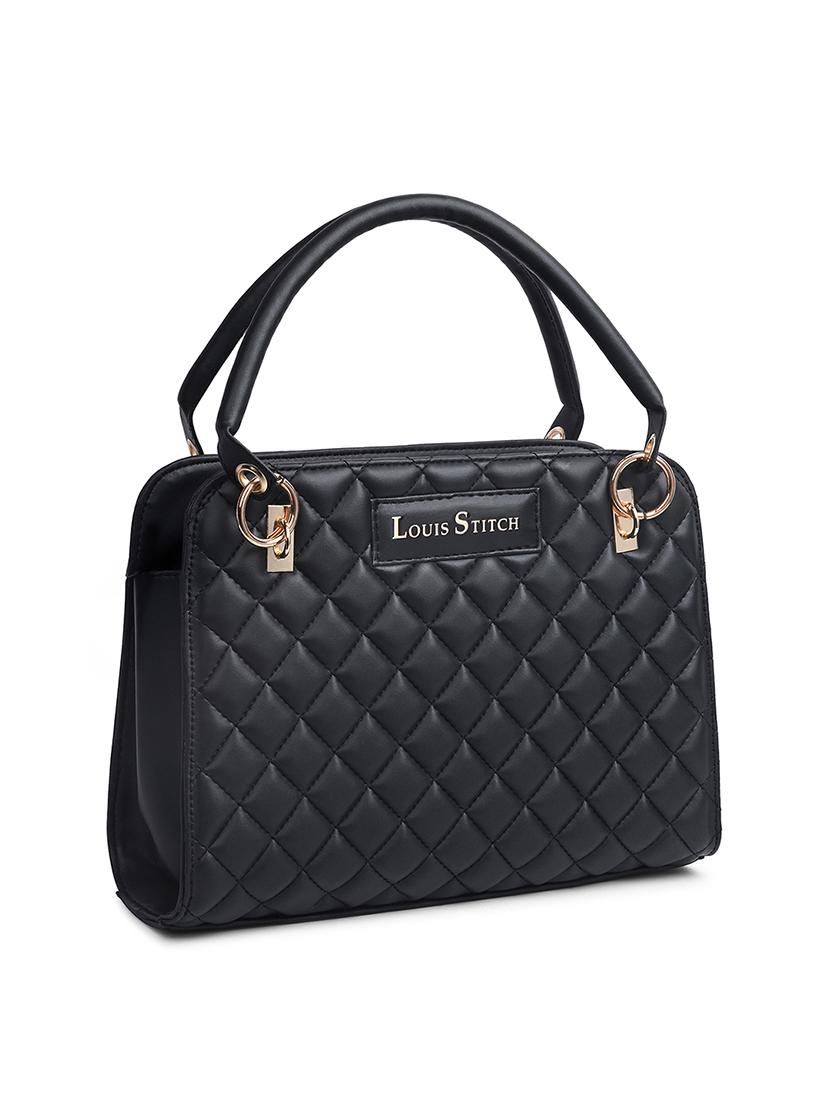 women black textured handbag - 21768085 - Standard Image - 5