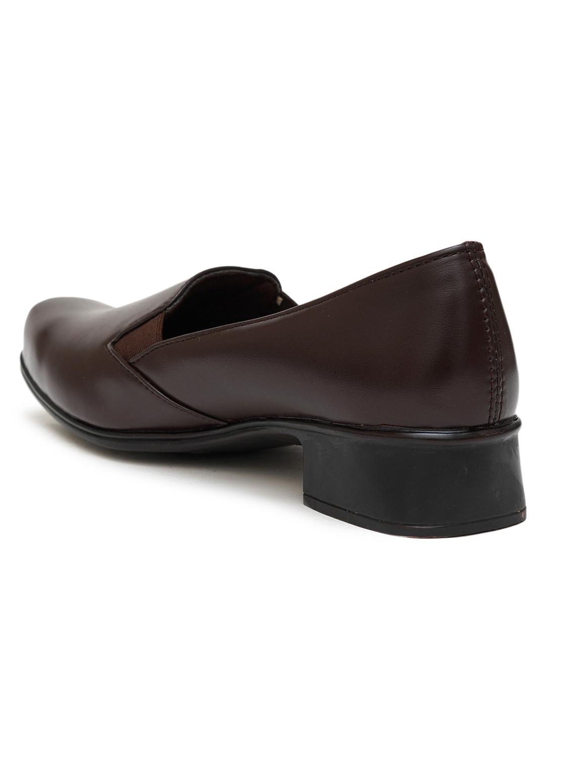 women brown slip on formal shoe - 21768137 - Standard Image - 3