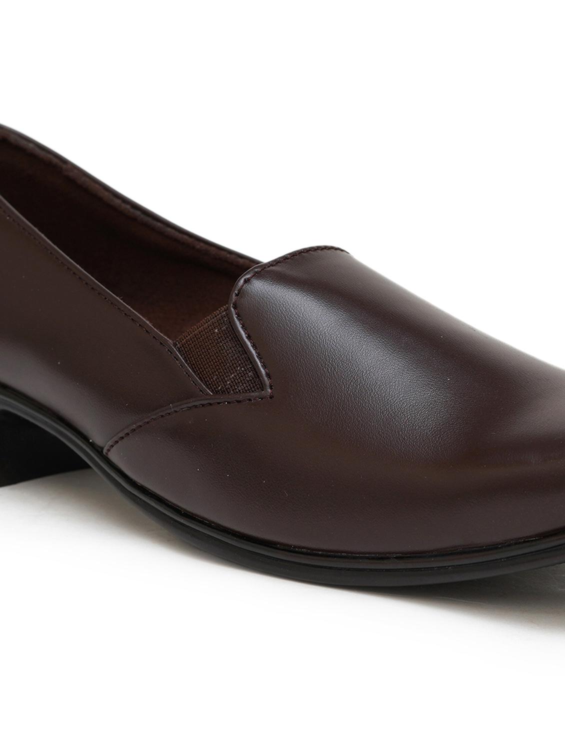women brown slip on formal shoe - 21768137 - Standard Image - 5