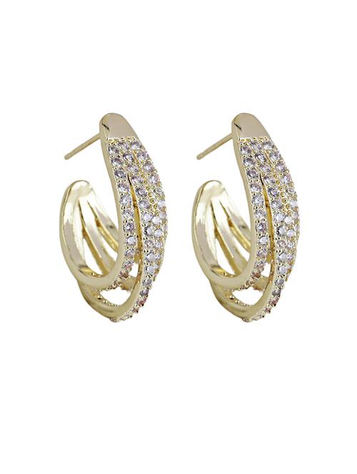 alloy gold plated earrings - 21774052 - Standard Image - 0