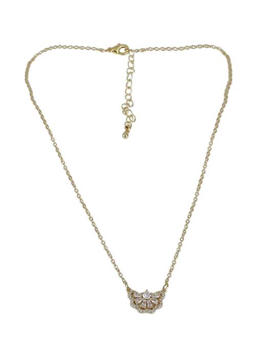 alloy gold plated necklace with earing set - 21774123 -  Standard Image - 0