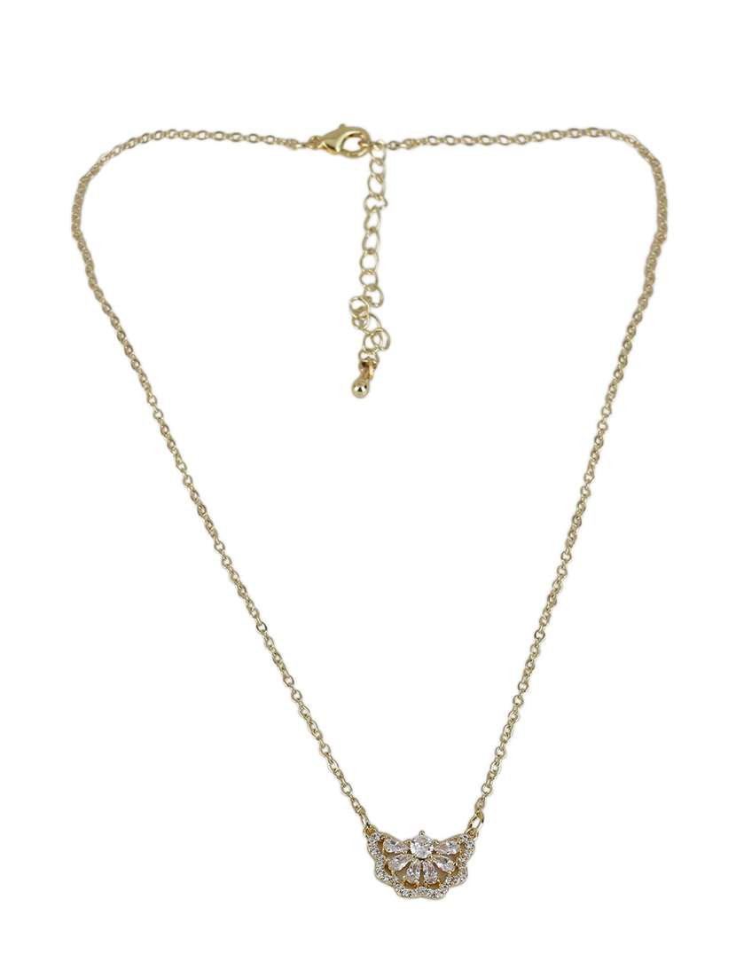 alloy gold plated necklace with earing set - 21774123 -  Zoom Image - 0