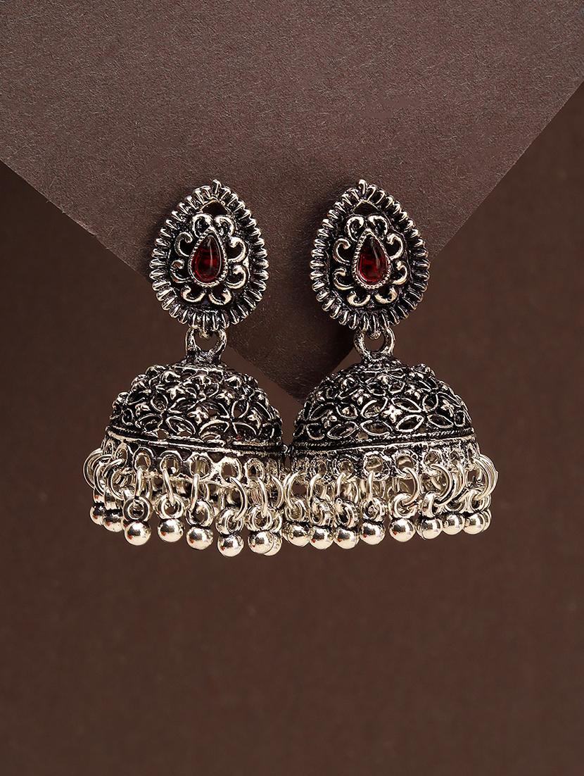 jhumka maroon alloy jhumka earring - 21775360 - Zoom Image - 0