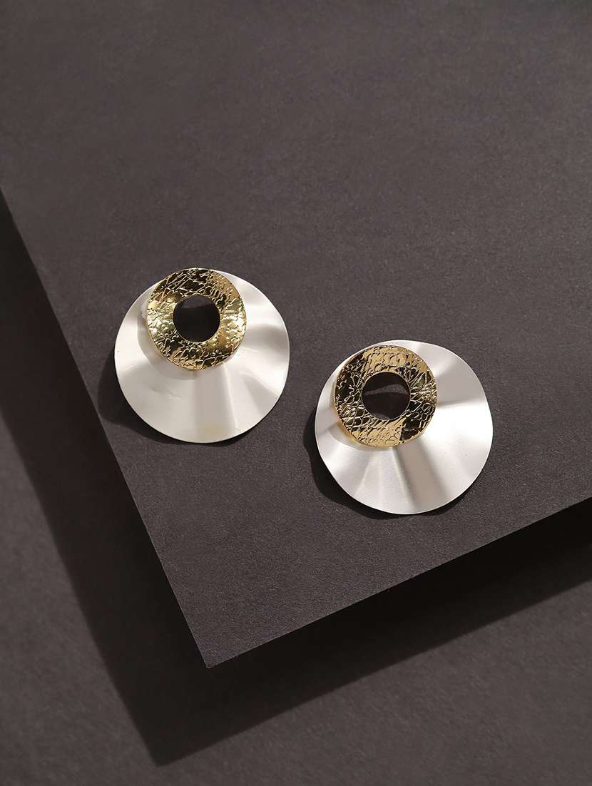 silver alloy stud earrings party wear jewellery