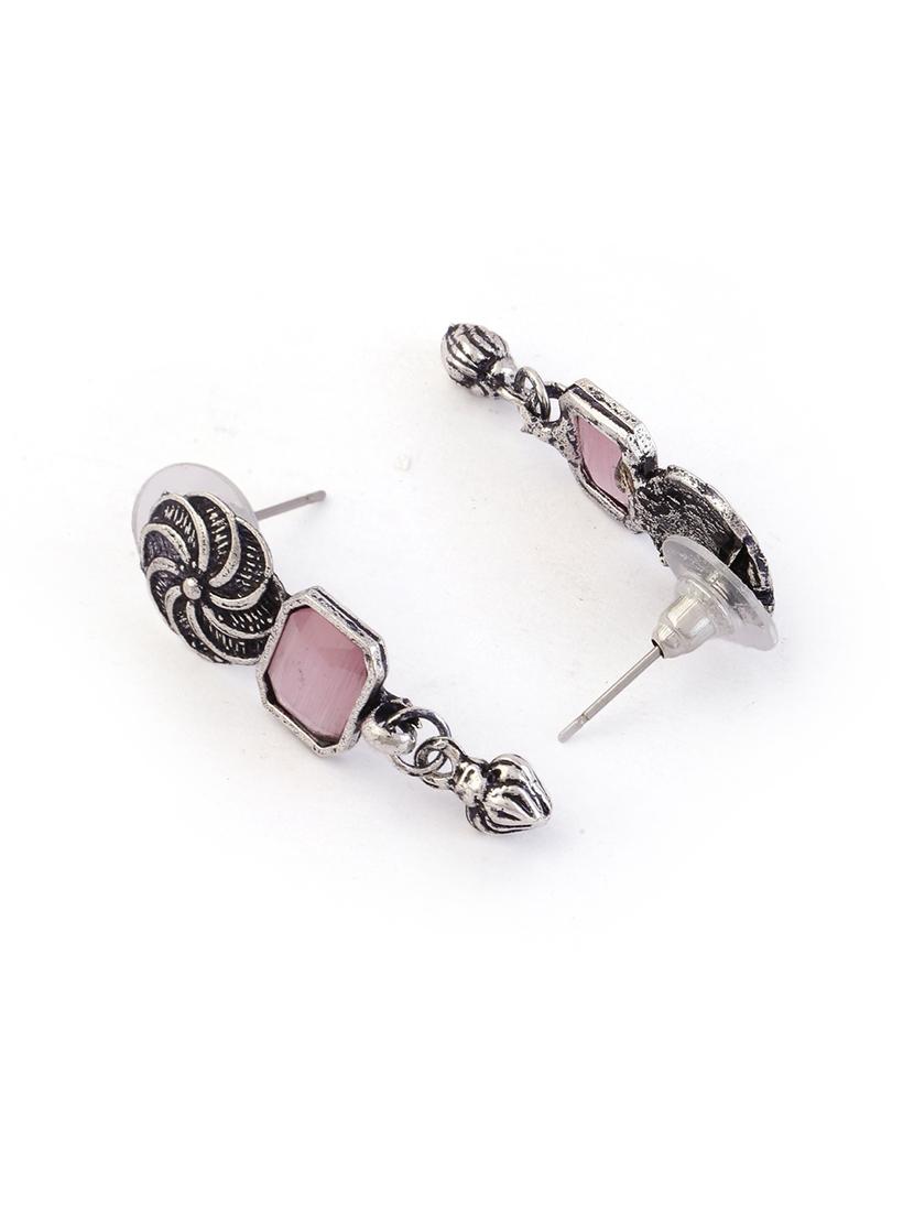 alloy pink necklace earring jewellery set - 21775541 - Standard Image - 3