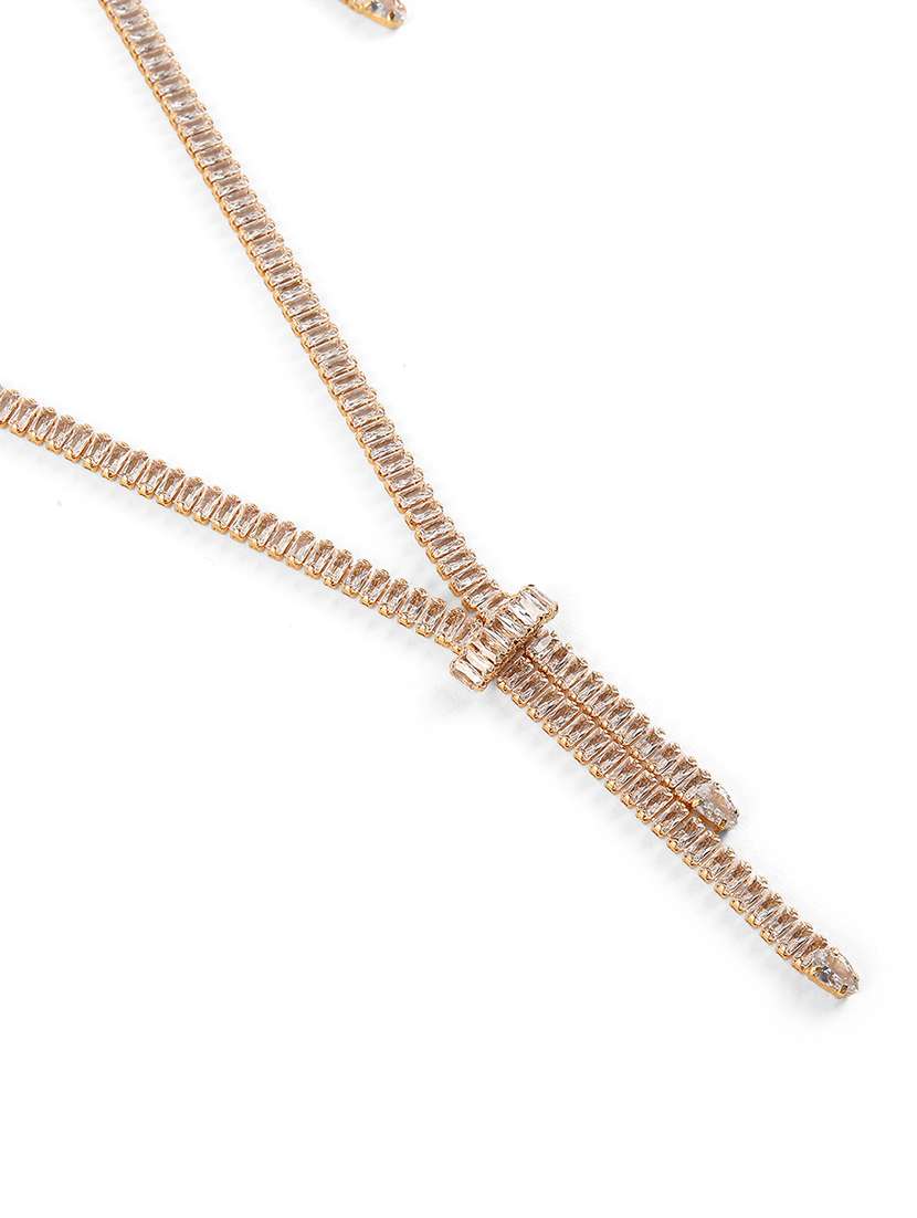 alloy gold necklace earring jewellery set - 21775564 - Standard Image - 3