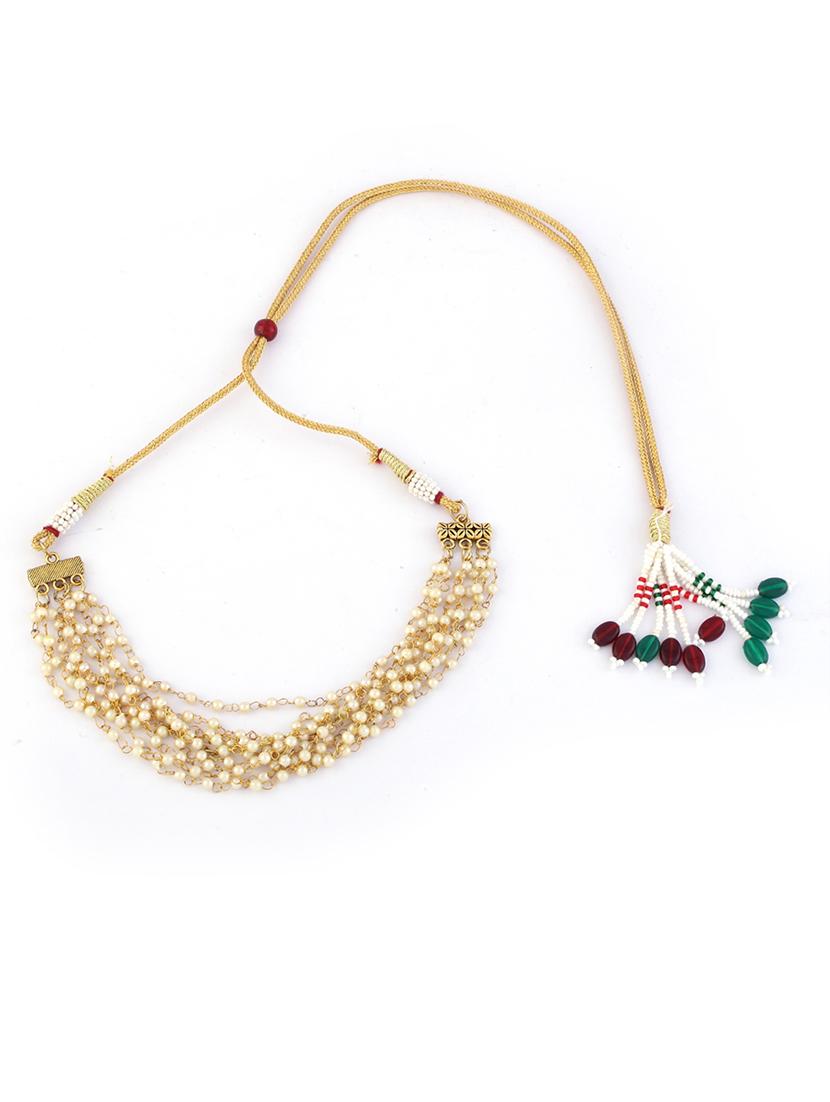 alloy gold necklace earring jewellery set - 21775565 - Standard Image - 5