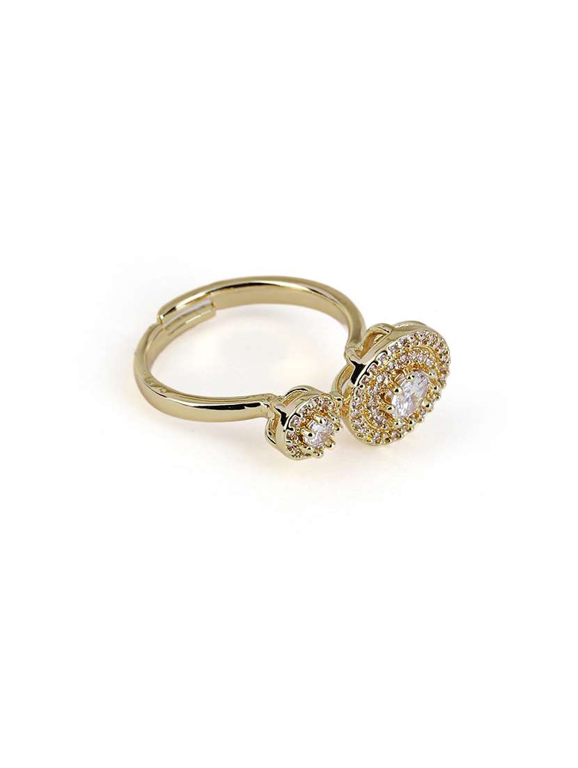 gold alloy adjustable finger ring