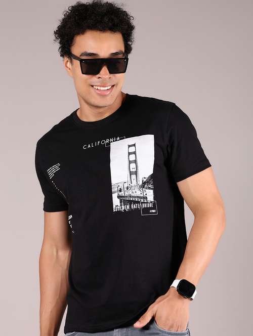 men printed short sleeve regular fit t-shirt - 21784483 -  Standard Image - 0
