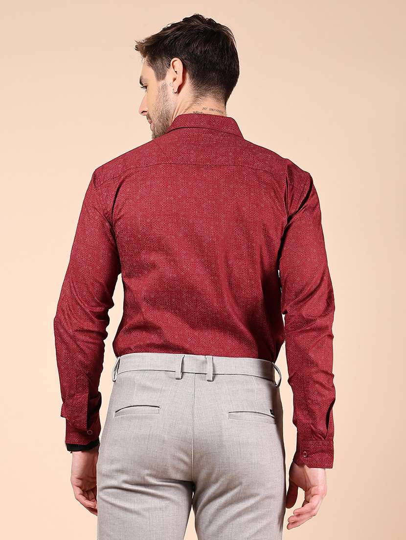men printed long sleeve formal shirt - 21784504 -  Standard Image - 3
