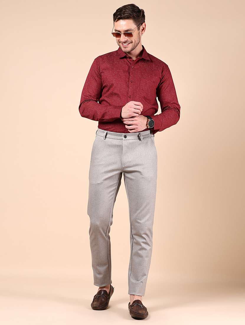 men printed long sleeve formal shirt - 21784504 -  Standard Image - 5