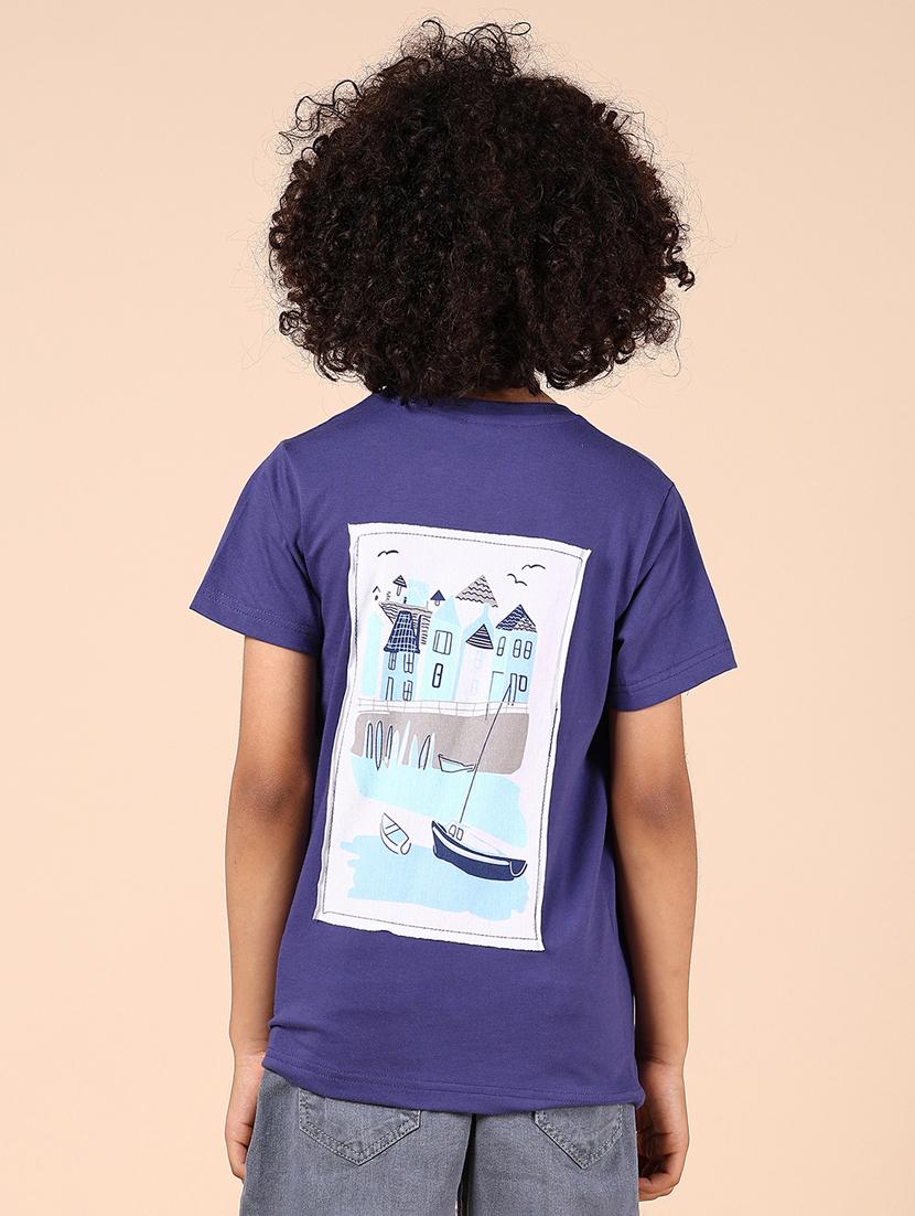 boys front & back print short sleeve t-shirt - 21784518 - Standard Image - 3