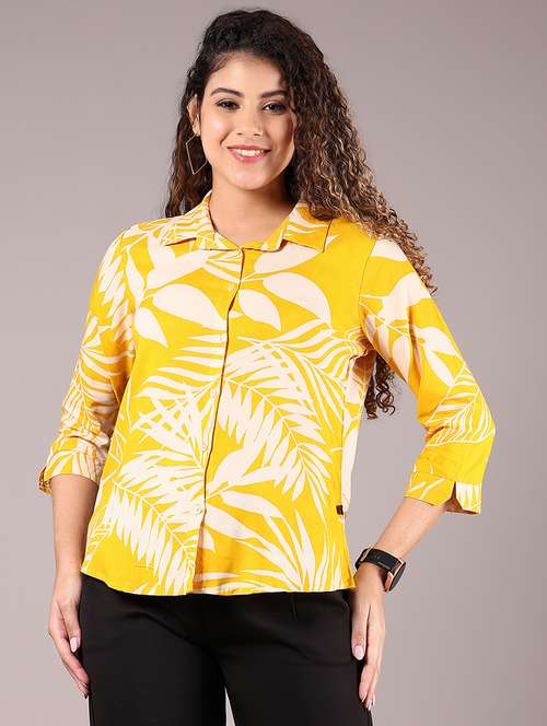 women printed collared regular shirt - 21784549 - Standard Image - 0