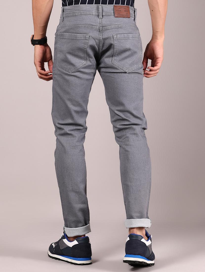 men grey solid slim fit jean - 21784554 - Standard Image - 3