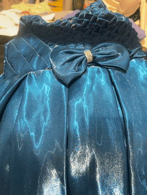 teal satin frock - 21784560 - Zoom Image - 0