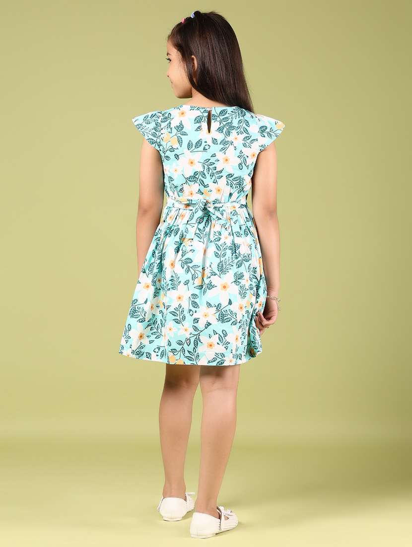 girls floral printed puff sleeves frock - 21784658 -  Standard Image - 3