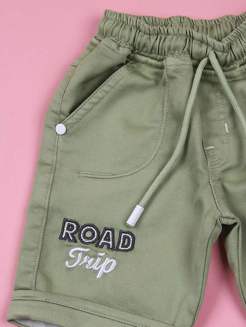 boys striped t-shirt & shorts casual wear set - 21784661 -  Standard Image - 3