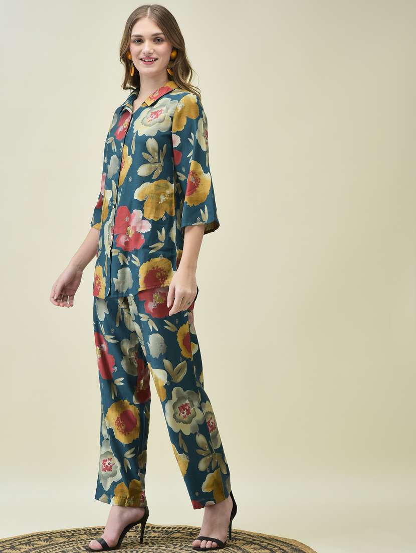 women three quarter sleeve ethnic co-ord set - 21785477 - Standard Image - 3