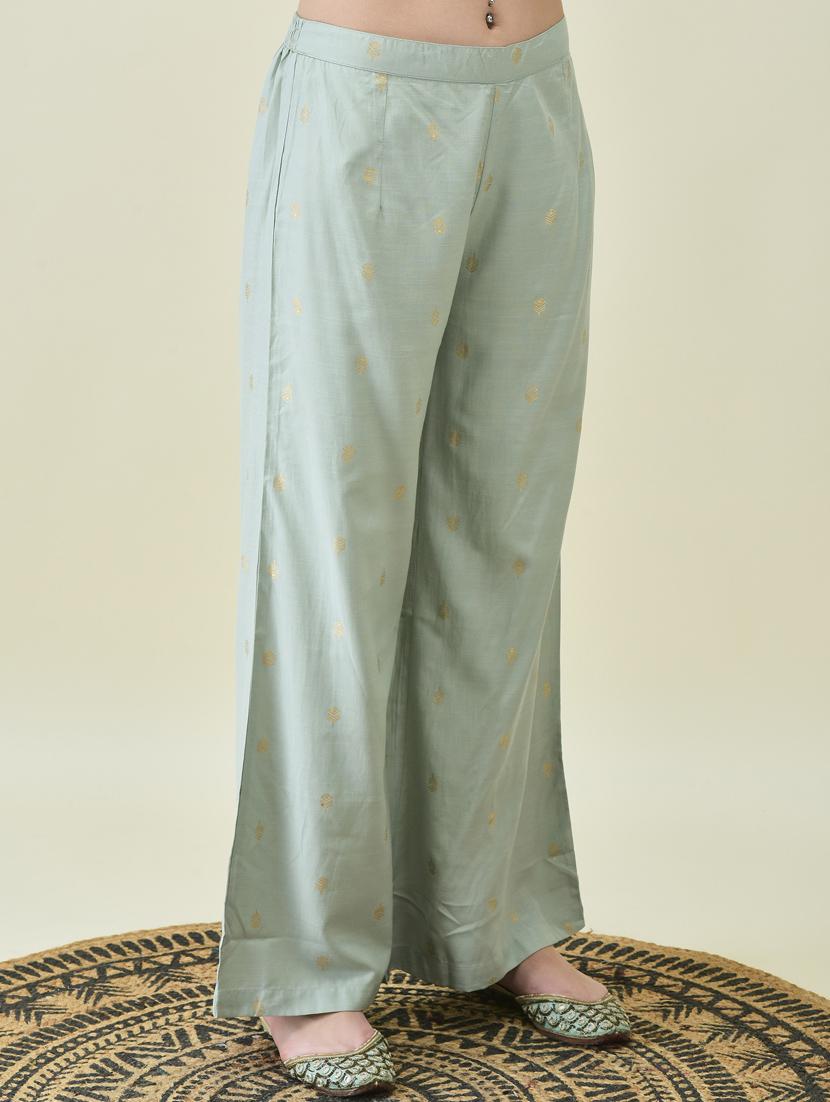 women three quarter sleeve kurta palazzo with dupatta set - 21785518 - Standard Image - 5