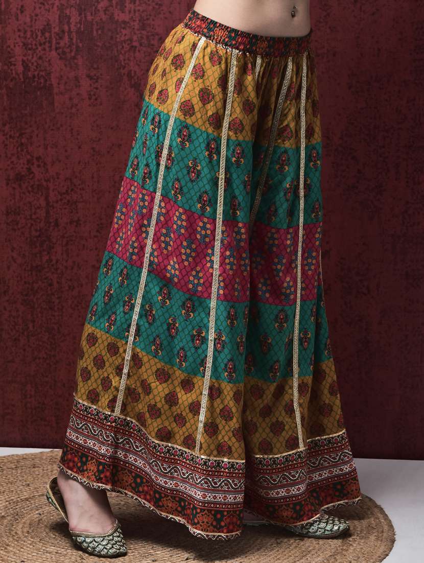 women three quarter sleeve kurta palazzo with dupatta set - 21785524 - Standard Image - 5