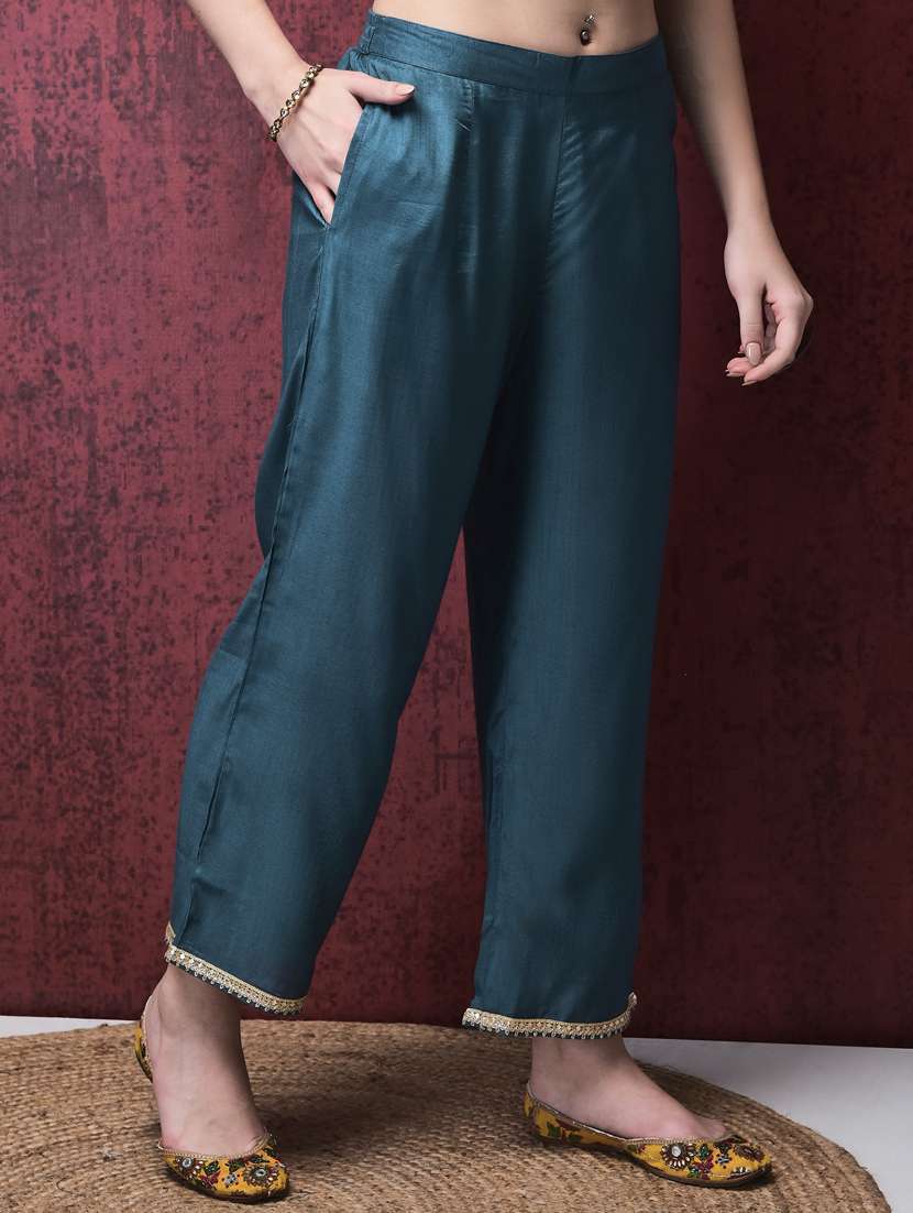 women three quarter sleeve kurta pant with dupatta set - 21785532 -  Standard Image - 5