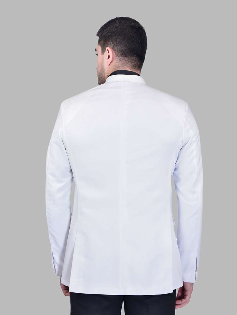 men solid long sleeve bandhgala blazer - 21785874 -  Standard Image - 3