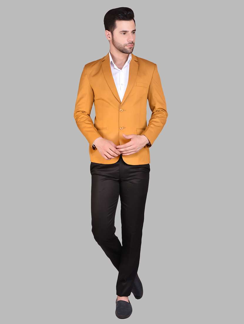 men long sleeves solid single breasted casual blazer - 21785881 - Standard Image - 3