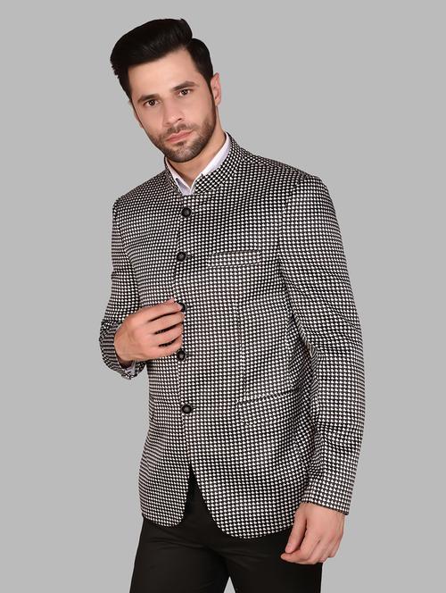 men solid long sleeve bandhgala blazer - 21785889 - Standard Image - 0