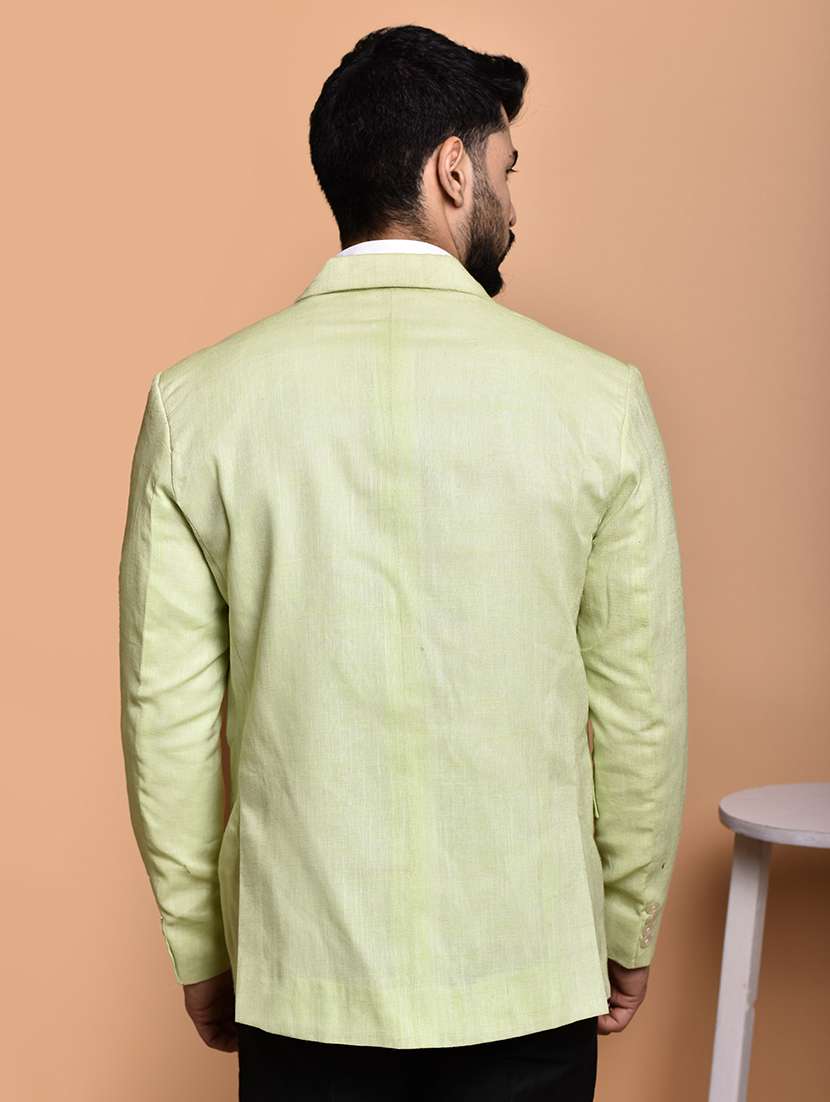 men long sleeves solid single breasted casual blazer - 21785960 -  Standard Image - 3