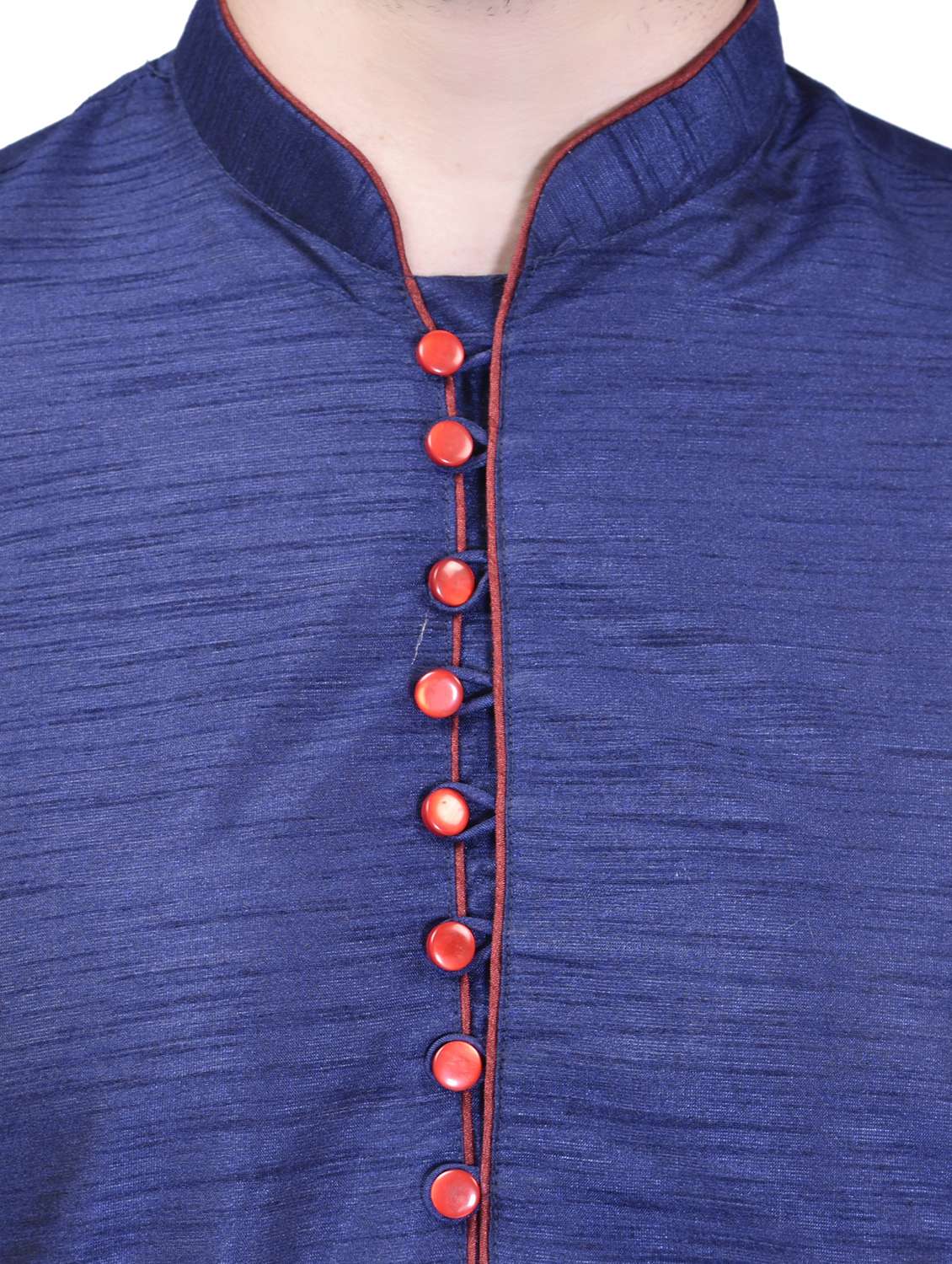 men solid mandarin neck kurta pyjama set - 21786104 - Standard Image - 3