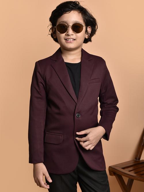 boys lapel collar single breasted casuak blazer - 21786224 -  Standard Image - 0