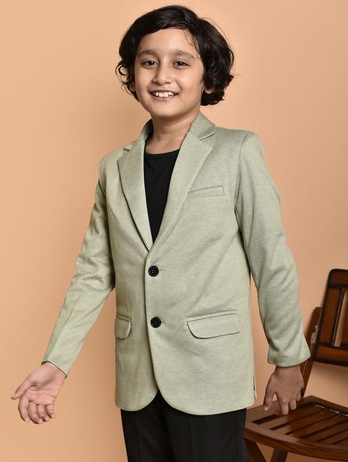 boys long sleeves solid single breasted blazer - 21786228 -  Standard Image - 0